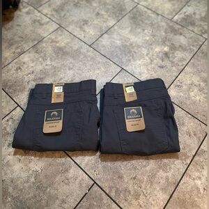 Bundle of 2 Brahma Men's Gray Canvas Work Pants Size 36X32 NWT